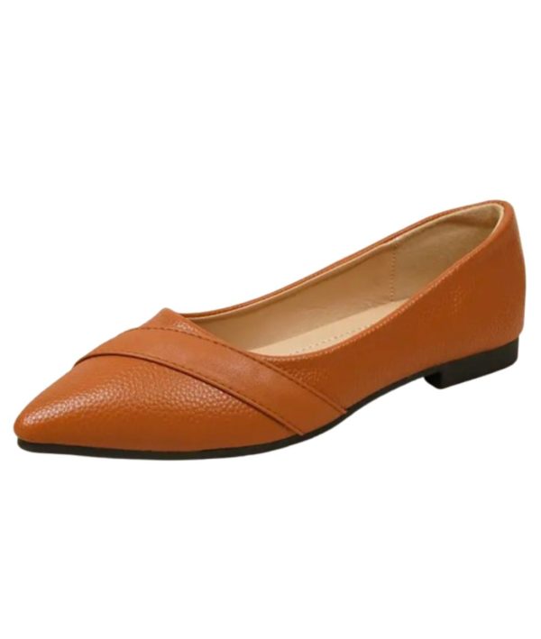mocassin ballerine en cuir vernis