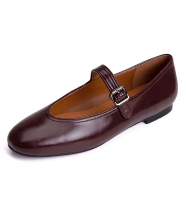 Mocassin Ballerine À Talon Vernis élégant