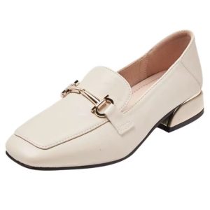 Mocassin Mary Jane Vernis à Talon Carré