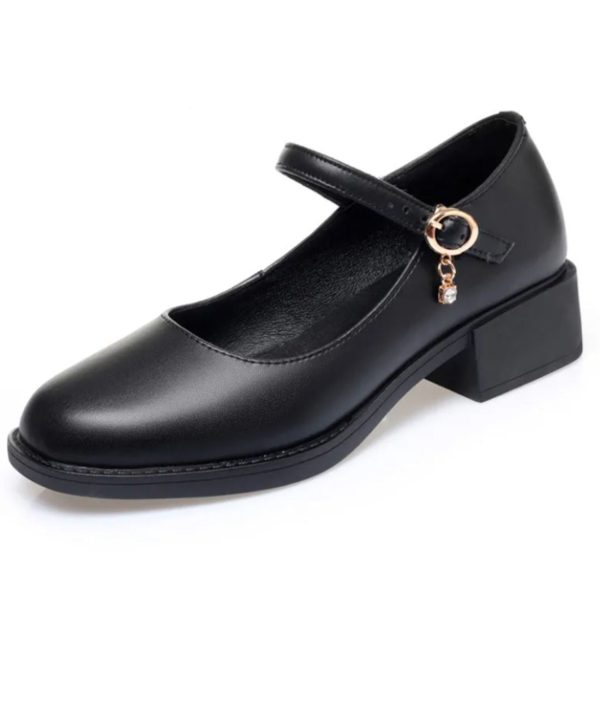 mocassin à talons carrés élégants