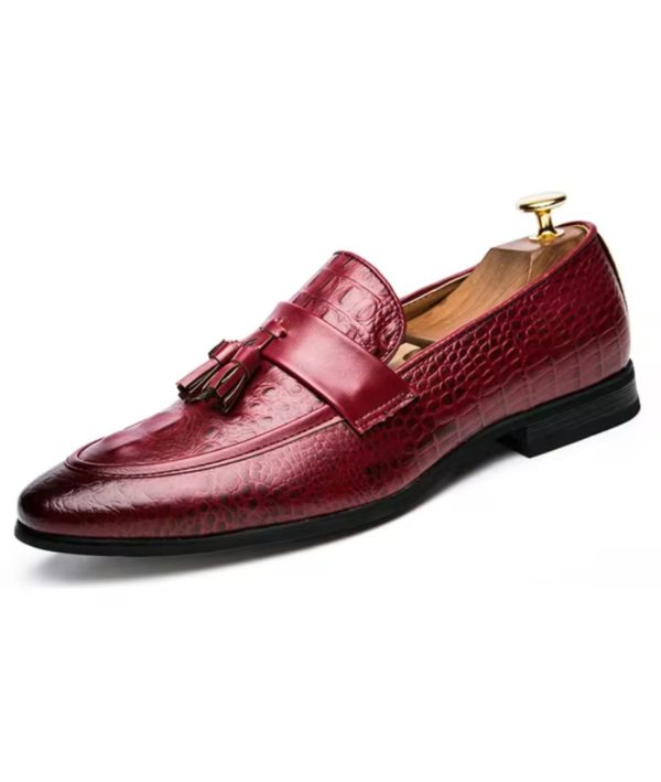 mocassins À gland effet croco