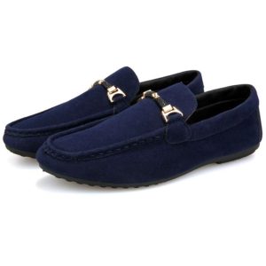 mocassins bateau bleu marine