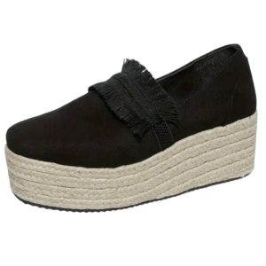 mocassins compensés en suédine