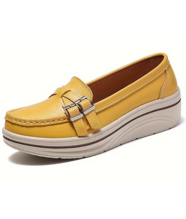 mocassins compensés brillants