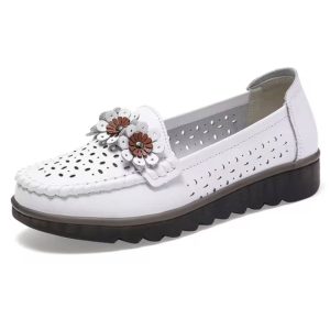 mocassins à motifs floraux pour femme