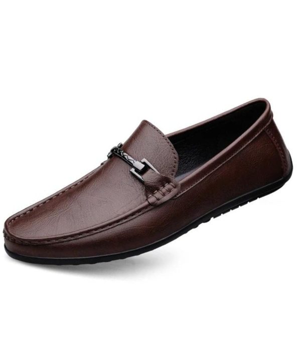 mocassins en cuir véritable homme avec mors