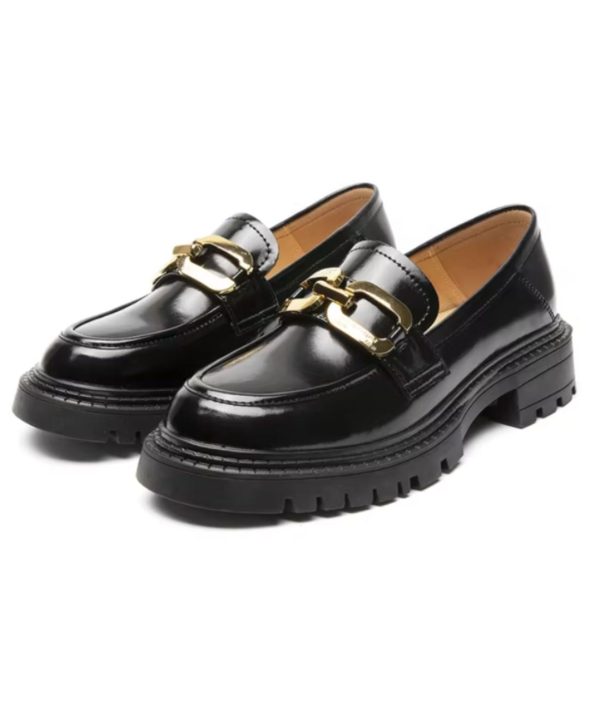 mocassins en cuir verni pour femme