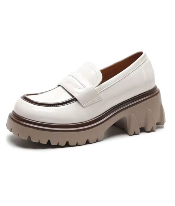 mocassins cuir verni femme