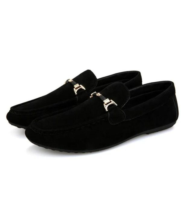mocassin plateforme en daim