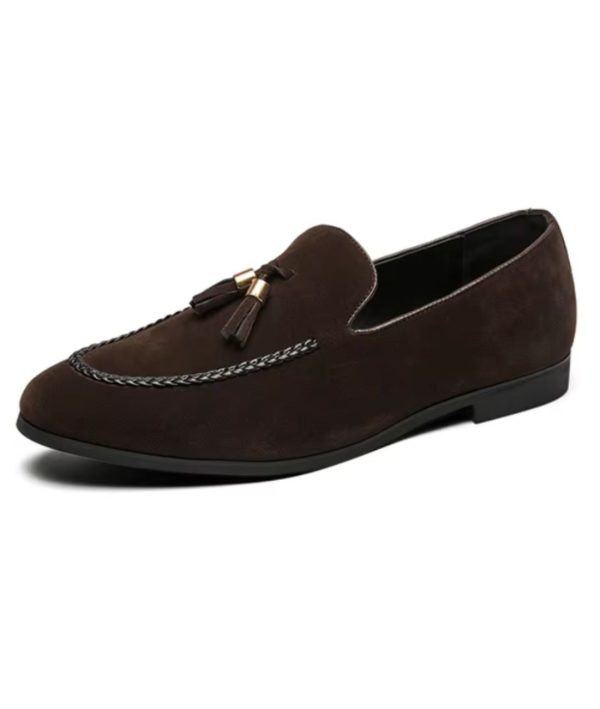 mocassins en daim à gland pour hommes