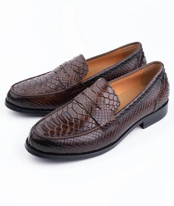 mocassins décontractés marron cuir