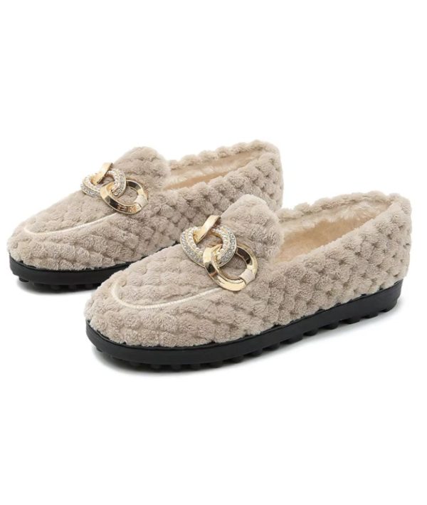 mocassins femmes fausse laine