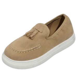 mocassins À gland beige pour femme
