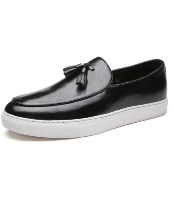 mocassins à gland en cuir pour hommes
