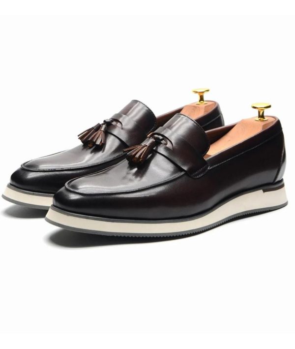 mocassins classiques en cuir lisse