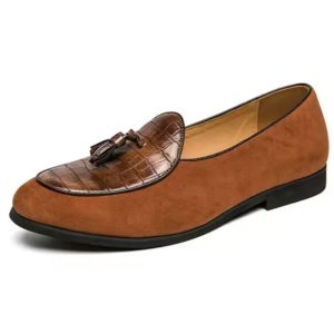 mocassins À glands en daim