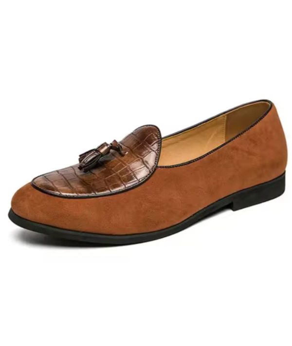 mocassins À glands en daim