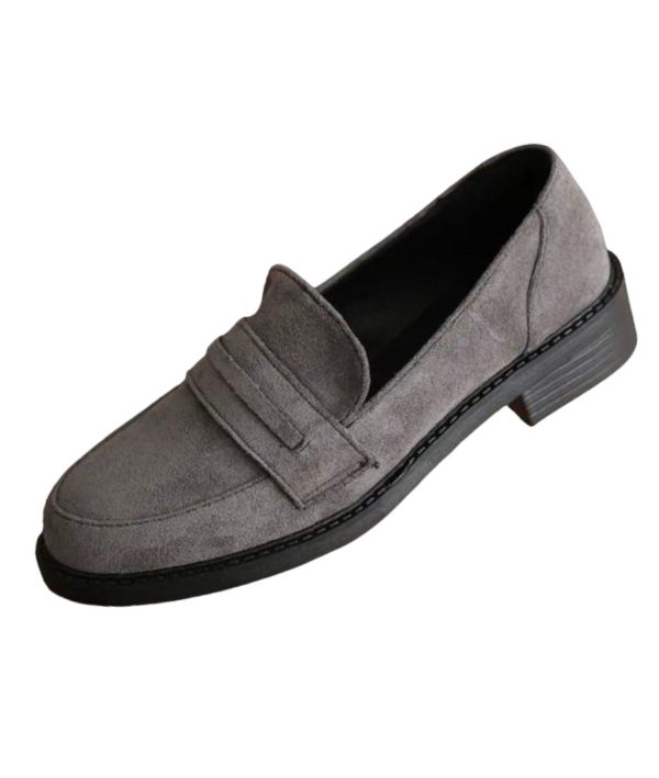 mocassins gris pour femme