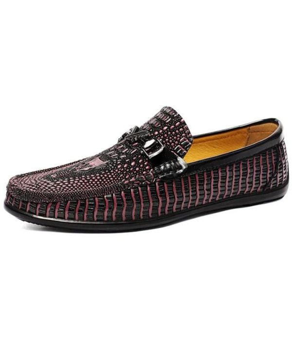 mocassin pour homme effet cuir vernis