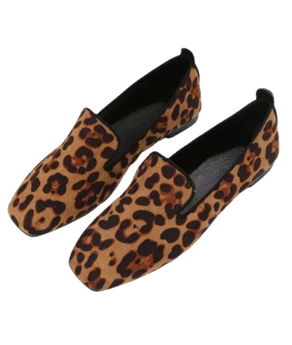 mocassin imprimé léopard femme