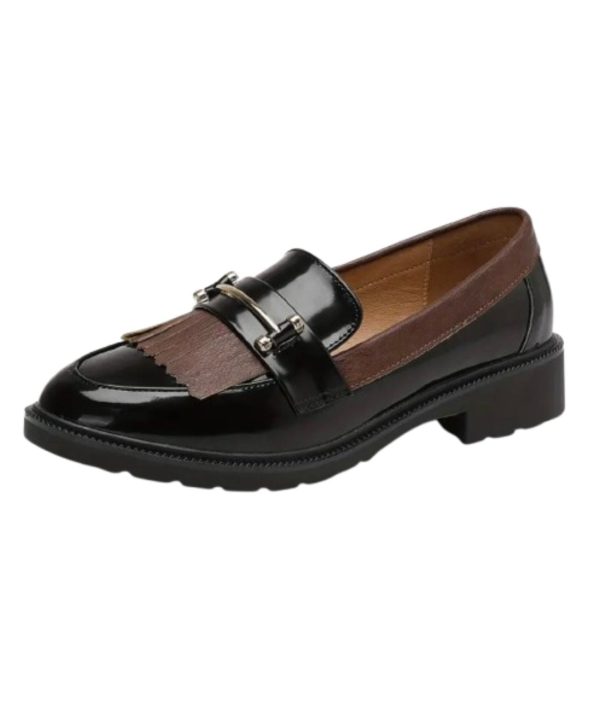 mocassins noirs femme