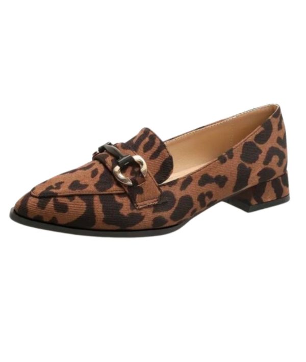 mocassins plateforme léopard