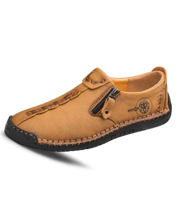 mocassins plats en cuir synthétique