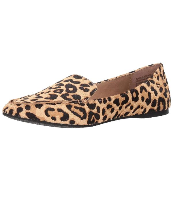 mocassin-pointus pour femmes velours léopard