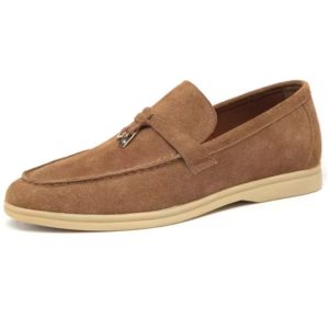 mocassins en daim camel pour homme