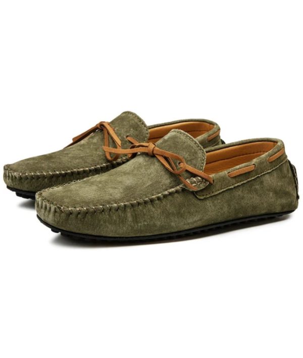 mocassins souples en daim pour homme