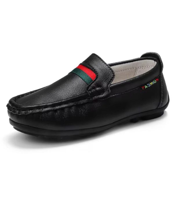 mocassins en cuir pour garçons