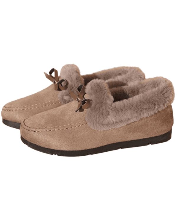 Mocassins Souples D’hiver Élégants En Fausse Fourrure