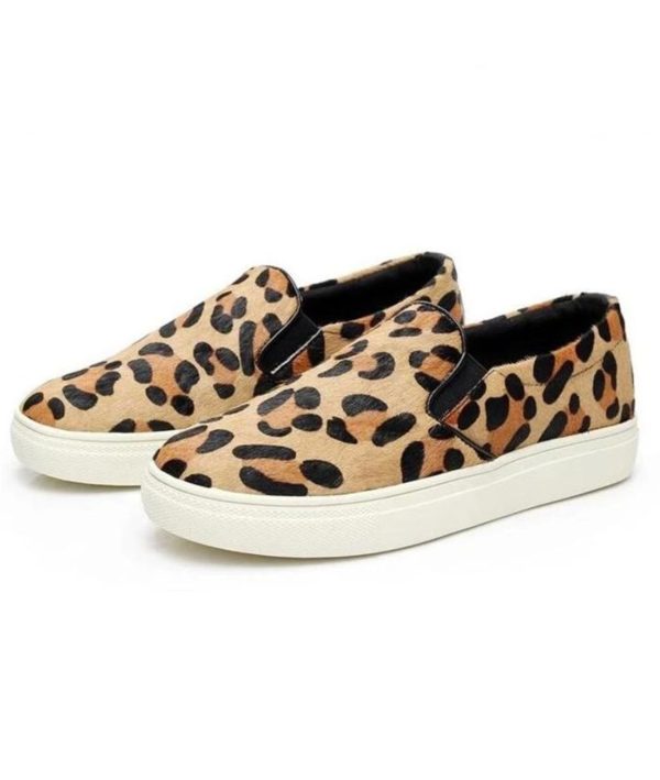 mocassins streetwear plateforme léopard