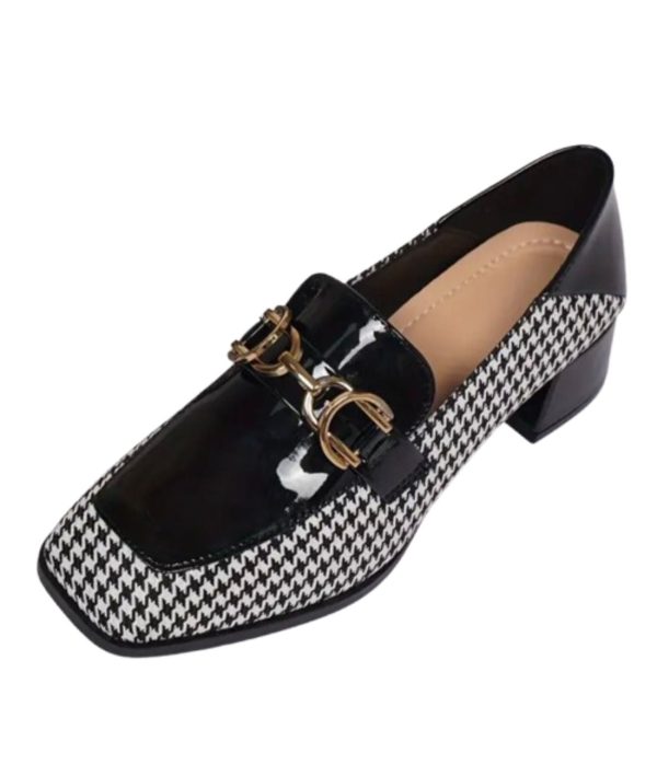 mocassins À talon avec chaînette