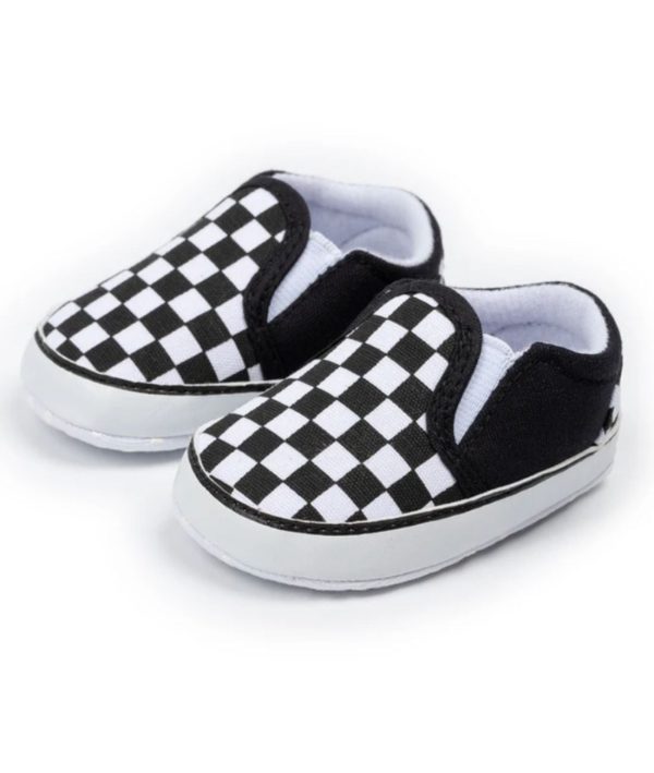 mocassins en toile à damier pour bébé garçon