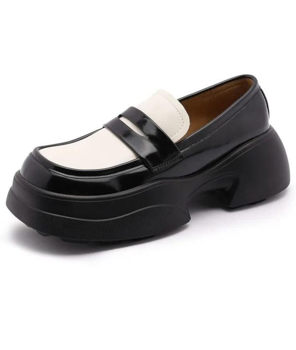mocassins vernis bicolores