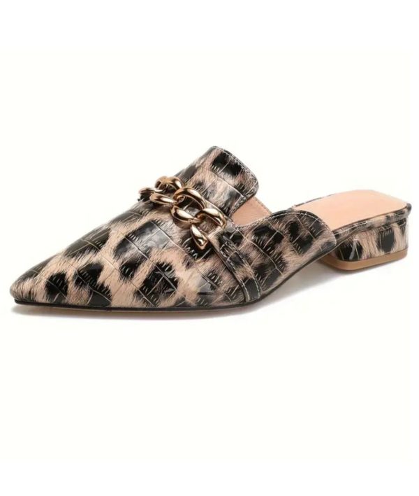 mocassins vernis léopard pour femmes