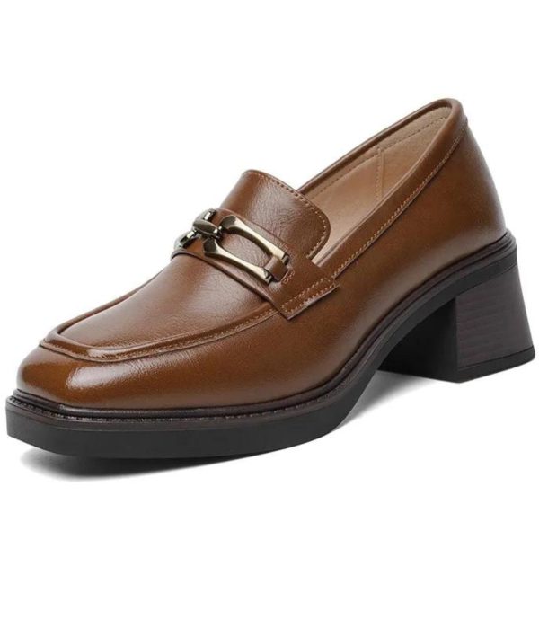 mocassins vernis à talons